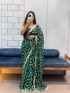 TEW Soft Georgette With Leriya Printed Embroidery Sequence Lace Sarees Bulk Orders In India